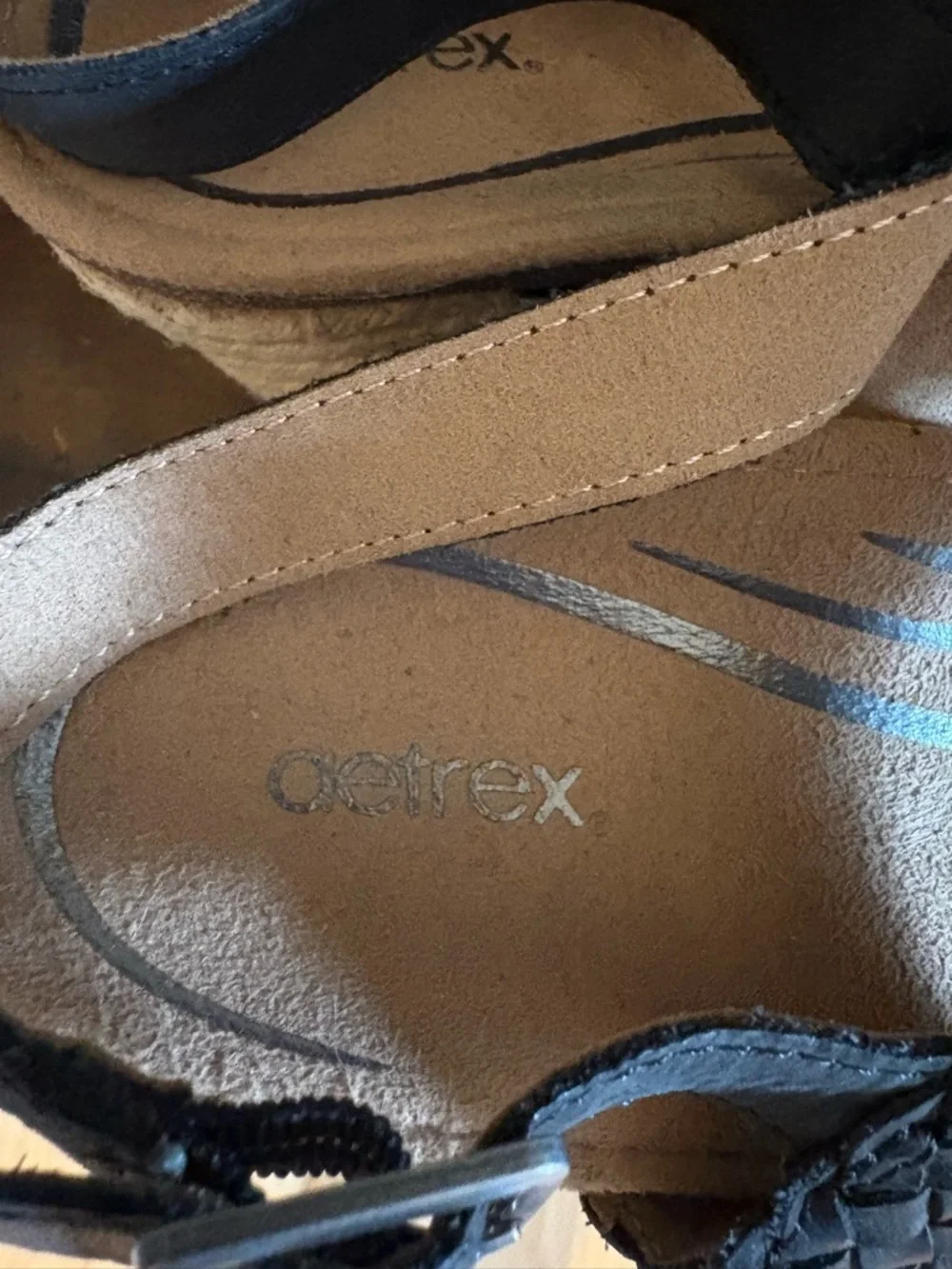 Aetrex leather straps